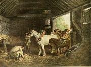 George Morland The inside of a stable oil painting reproduction